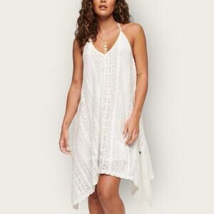 NWT | Superdry | All Lace Midi Dress | Off White | Size 8 US